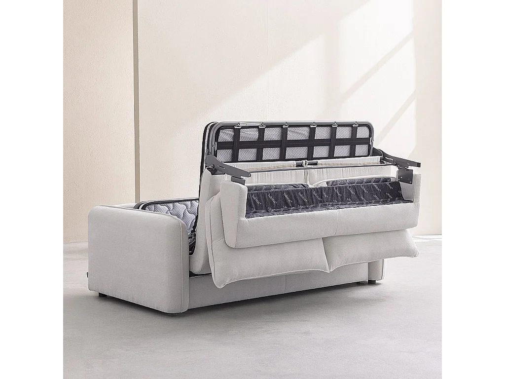 Habitat - Canapé convertible 2 places - Couchage 140 cm - Matelas 13 cm - Tissu Norcia Gris anthracite - Oslo