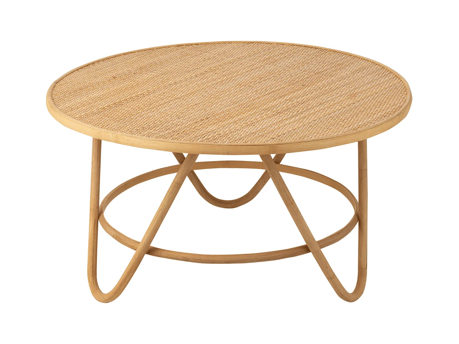 Table Basse en Rotin "Balia" 80cm Naturel