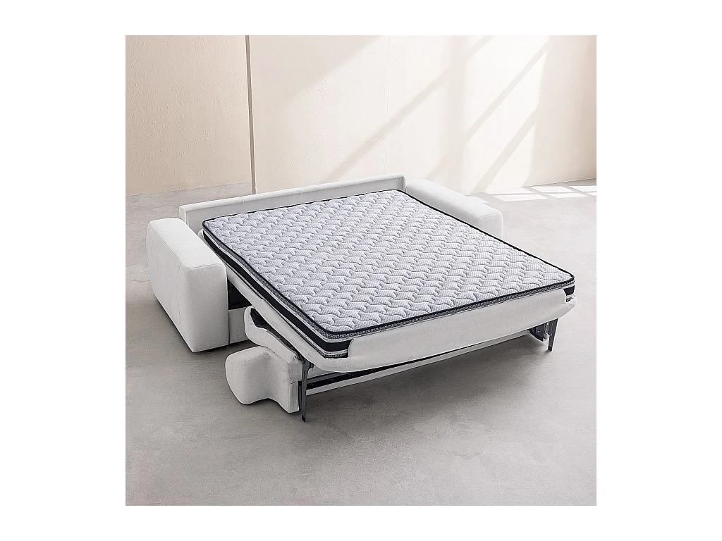 Habitat - Canapé convertible 2 places - Couchage 140 cm - Matelas 16 cm - Tissu Atrani Gris - Faro