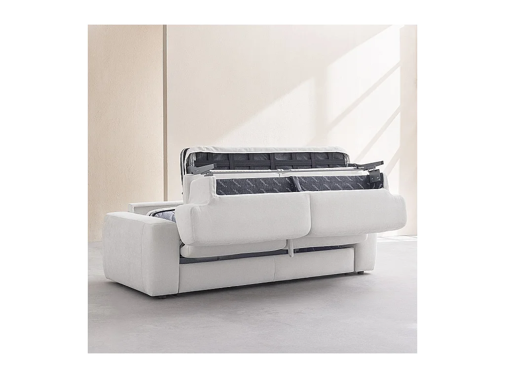 Habitat - Canapé convertible 2 places - Couchage 140 cm - Matelas 16 cm - Tissu Atrani Gris - Faro