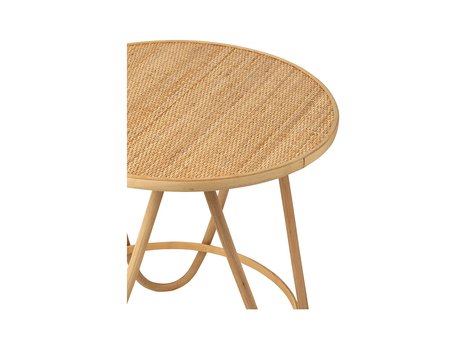 Table Basse en Rotin "Balia" 60cm Naturel