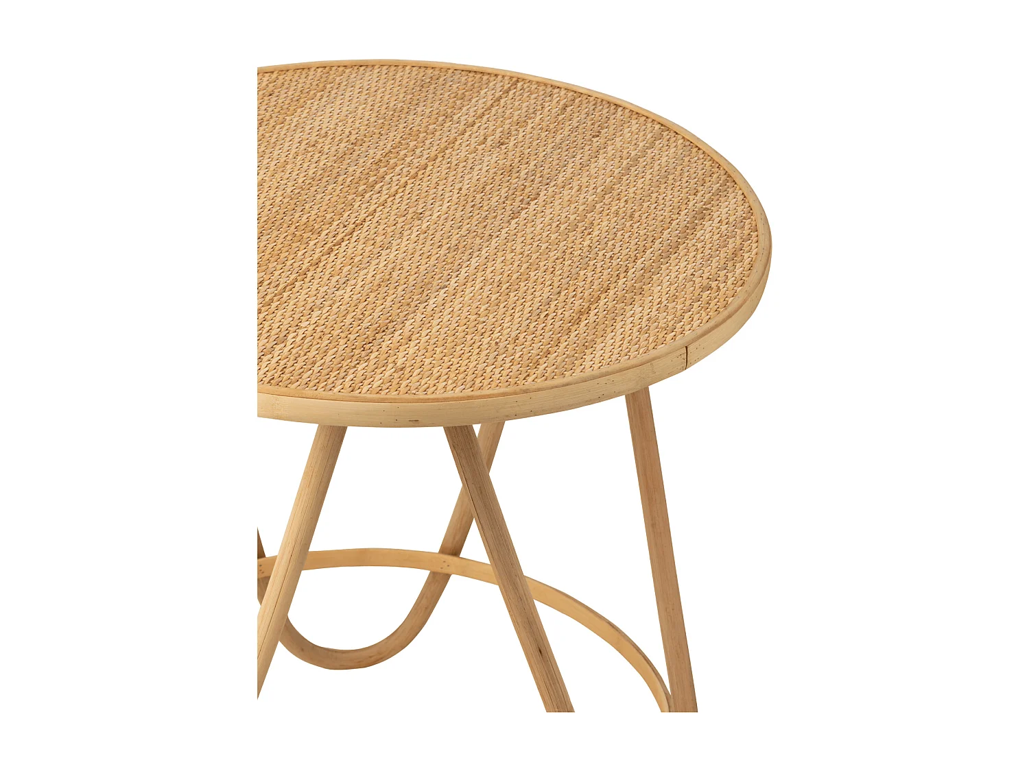 Table Basse en Rotin "Balia" 60cm Naturel