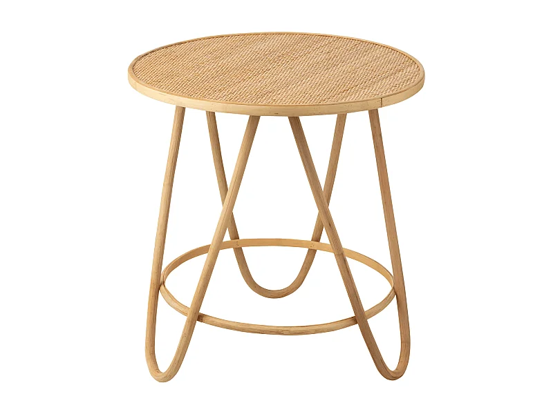 Table Basse en Rotin "Balia" 60cm Naturel