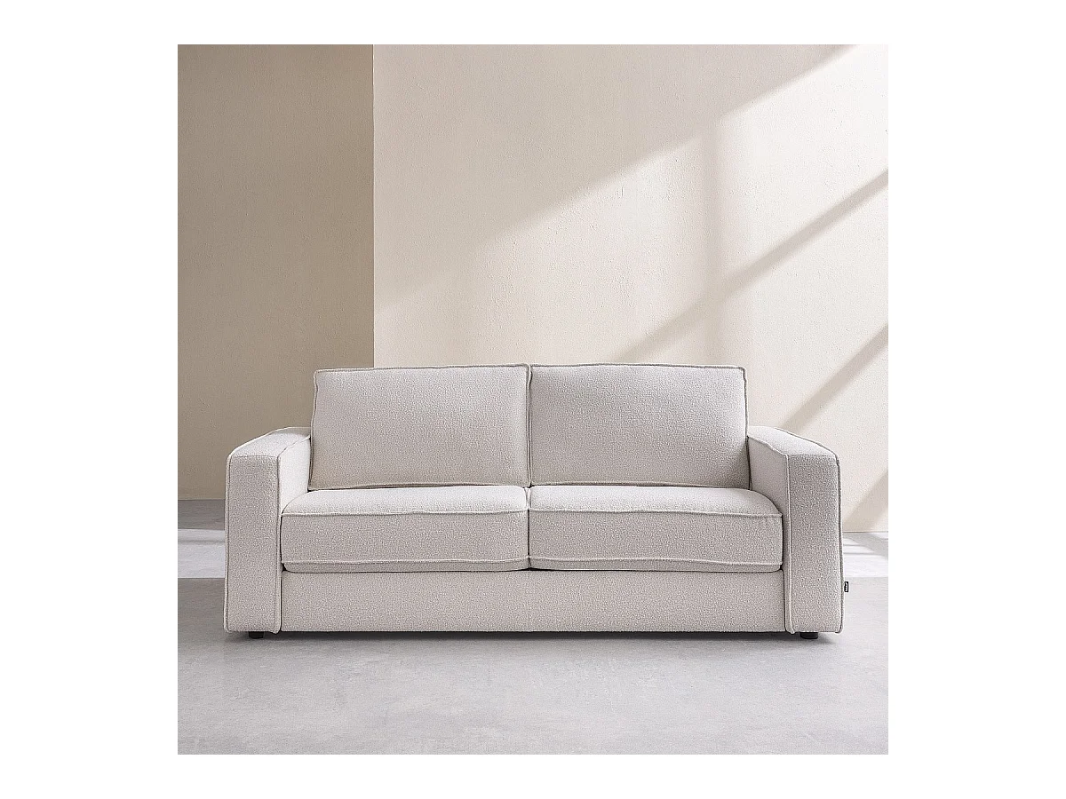 Habitat - Canapé convertible 2 places - Couchage 140 cm - Matelas 13 cm - Tissu Tolfa Crème - Vienne