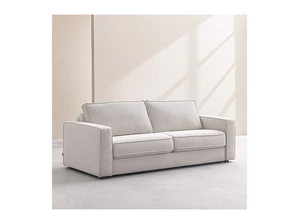 Habitat - Canapé convertible 2 places - Couchage 140 cm - Matelas 13 cm - Tissu Tolfa Crème - Vienne