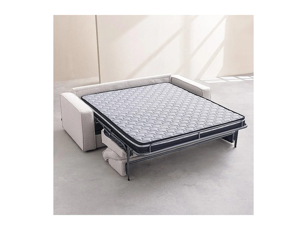 Habitat - Canapé convertible 2 places - Couchage 140 cm - Matelas 13 cm - Tissu Tolfa Crème - Vienne
