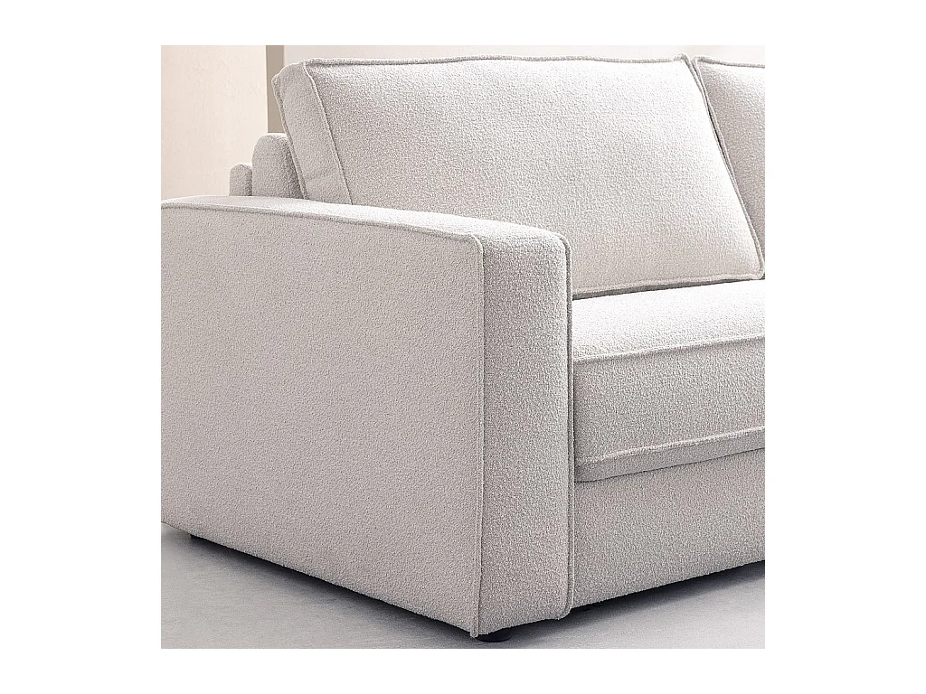 Habitat - Canapé convertible 2 places - Couchage 140 cm - Matelas 13 cm - Tissu Tolfa Crème - Vienne