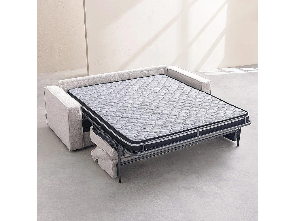 Habitat - Canapé convertible 2 places - Couchage 140 cm - Matelas 13 cm - Tissu Tolfa Crème - Vienne