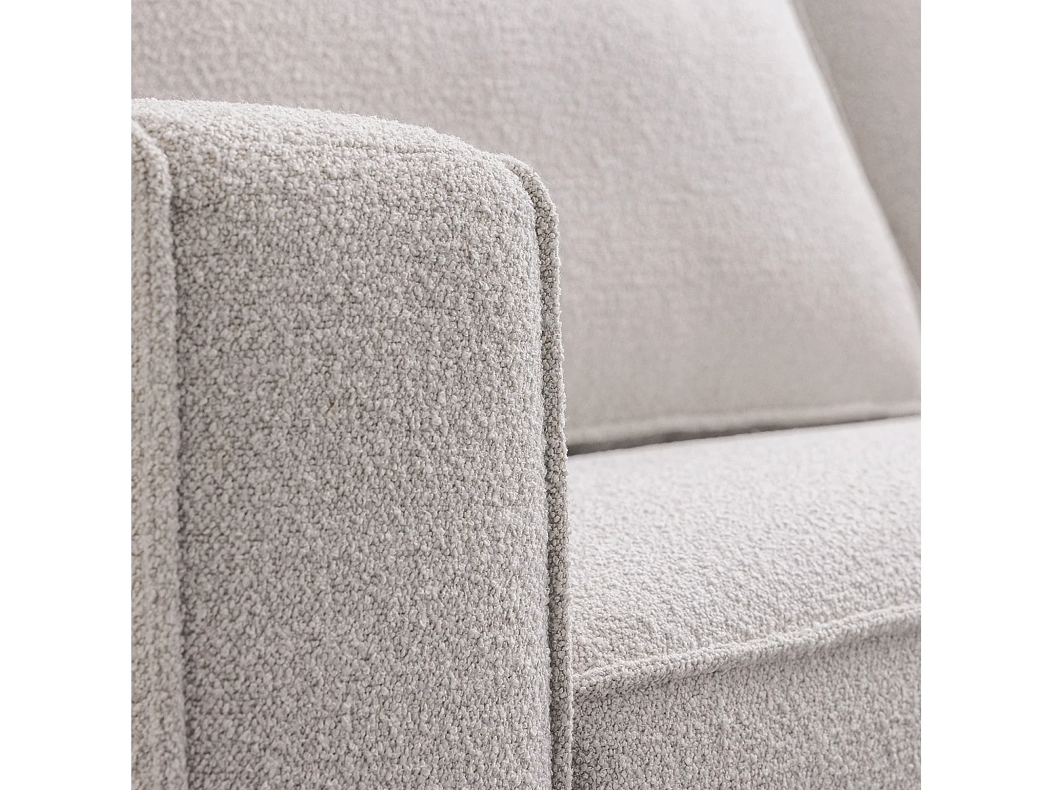 Canapé convertible 2 places - Couchage 140 cm - Matelas 13 cm - Tissu Tolfa Crème