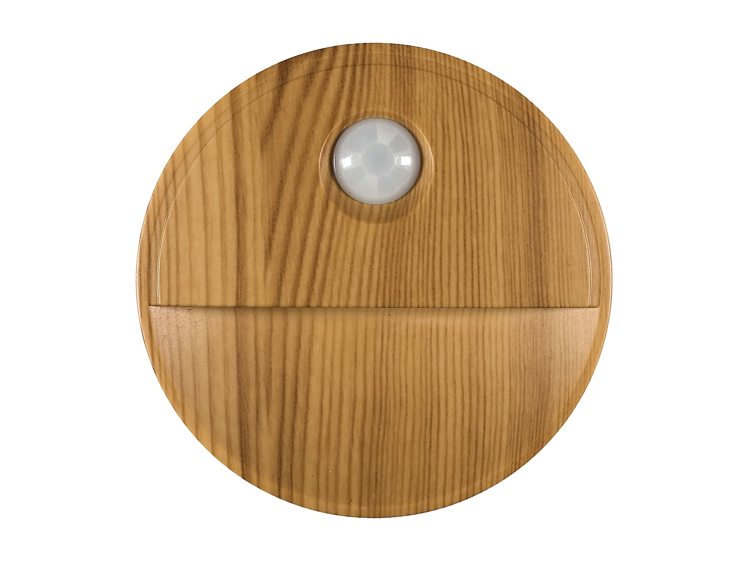 Lot de 2 Lampes Effet Bois avec Détecteur de Mouvement et Pile - Marron 8cm