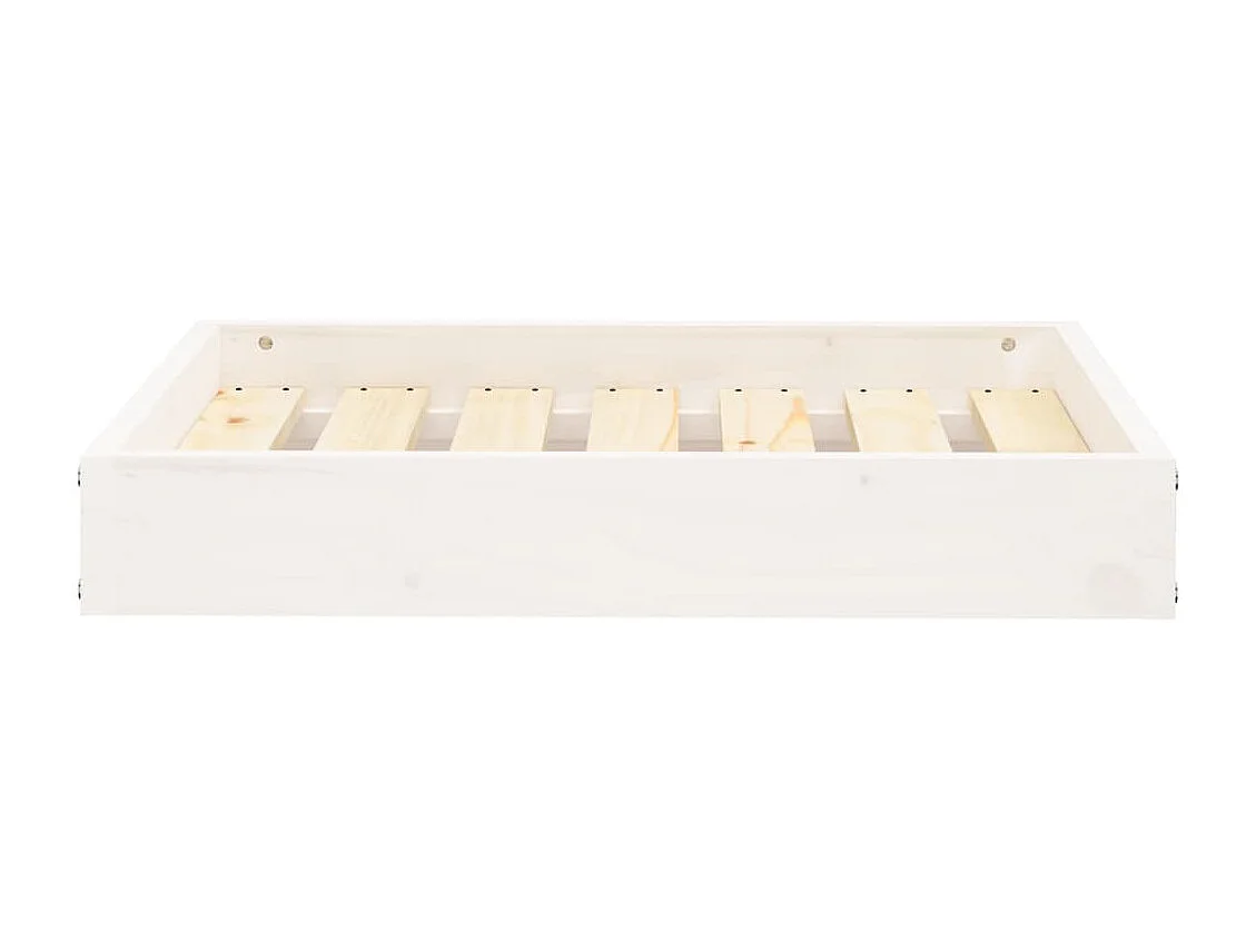 Karlee  Cama para perros madera maciza de pino blanco 61,5x49x9 cm