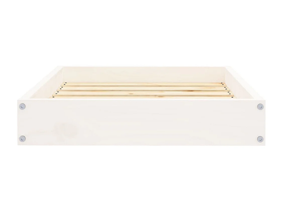 Karlee  Cama para perros madera maciza de pino blanco 61,5x49x9 cm