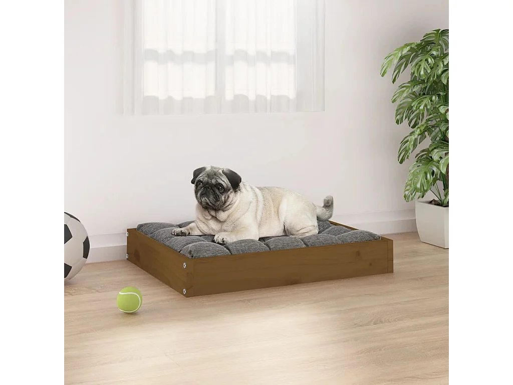 Karlee  Lit pour cen Marron miel 61,5x49x9 cm Bois de pin solide