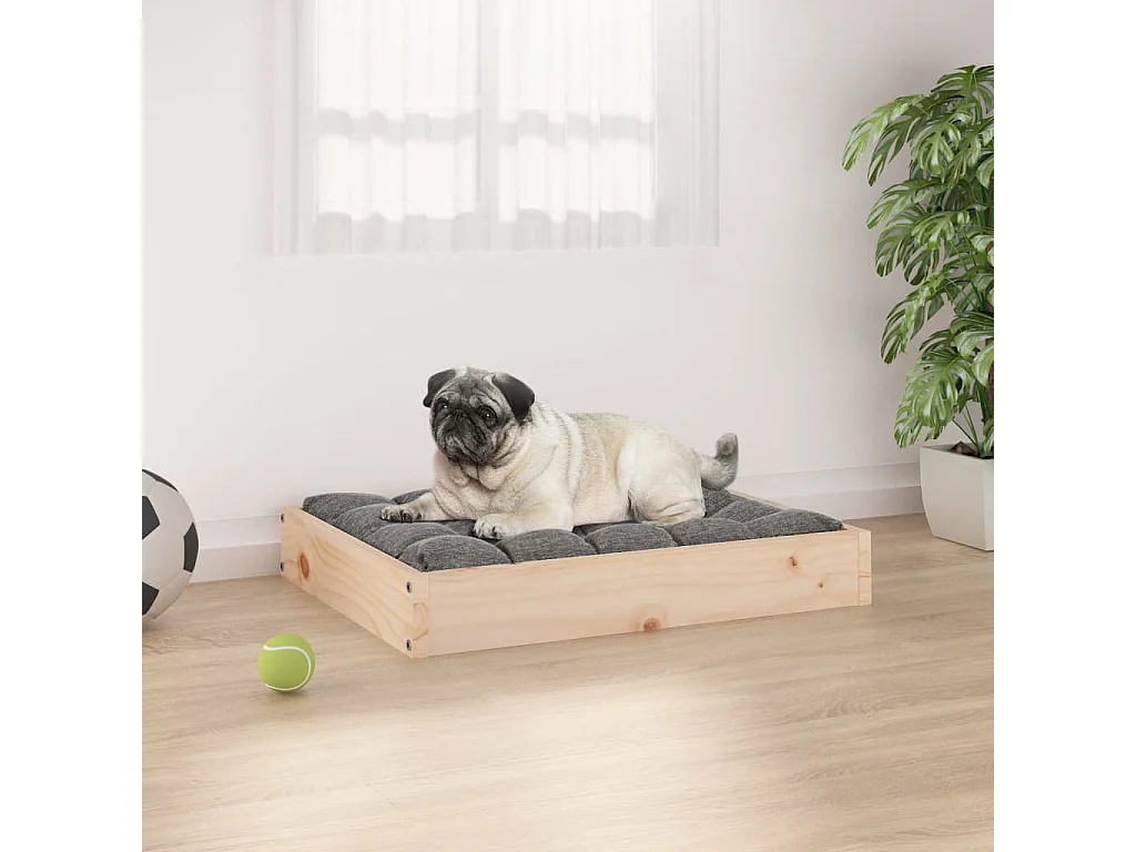 Karlee  Cama para perros madera maciza de pino 61,5x49x9 cm