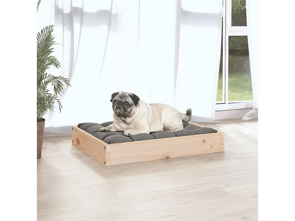 Karlee  Cama para perros madera maciza de pino 61,5x49x9 cm