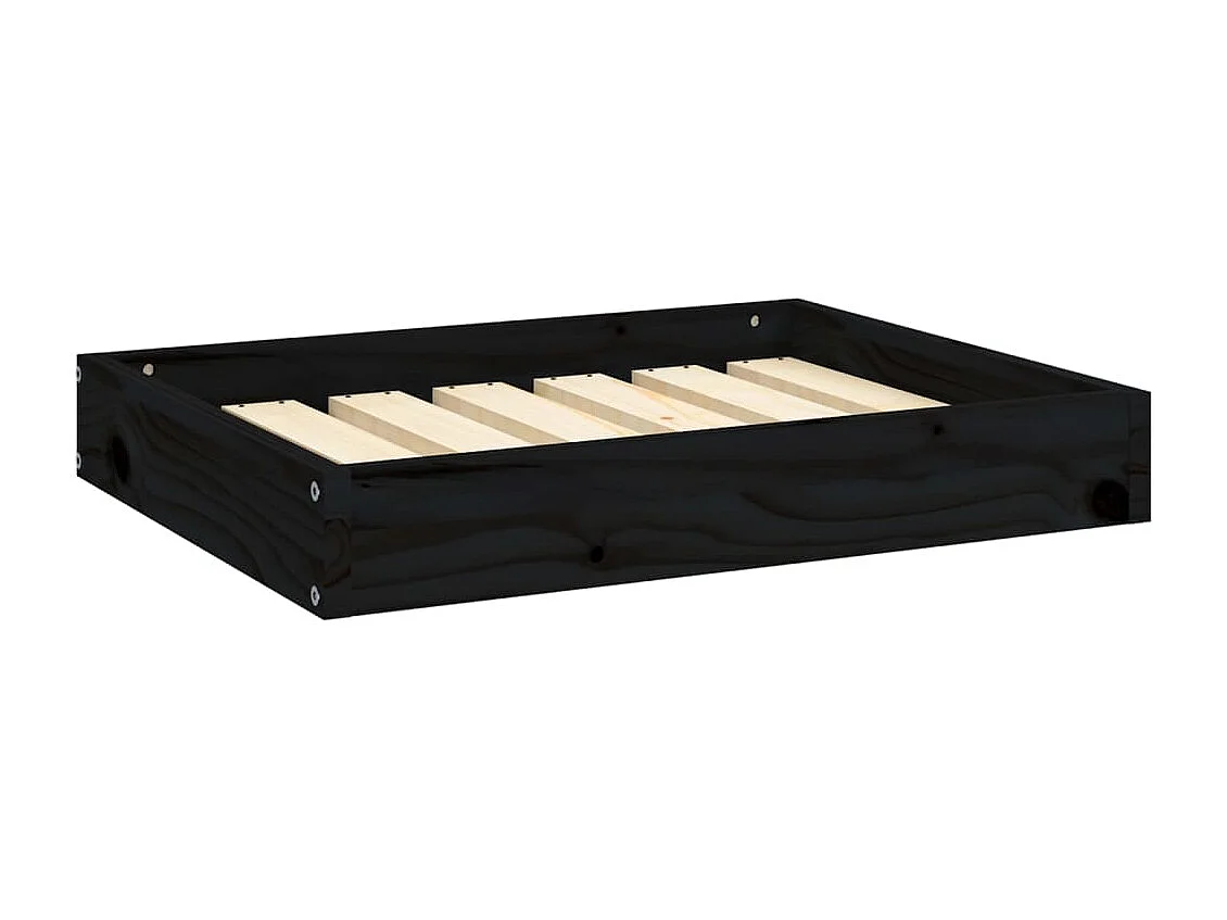 Karlee  Lit pour cen Noir 61,5x49x9 cm Bois de pin solide