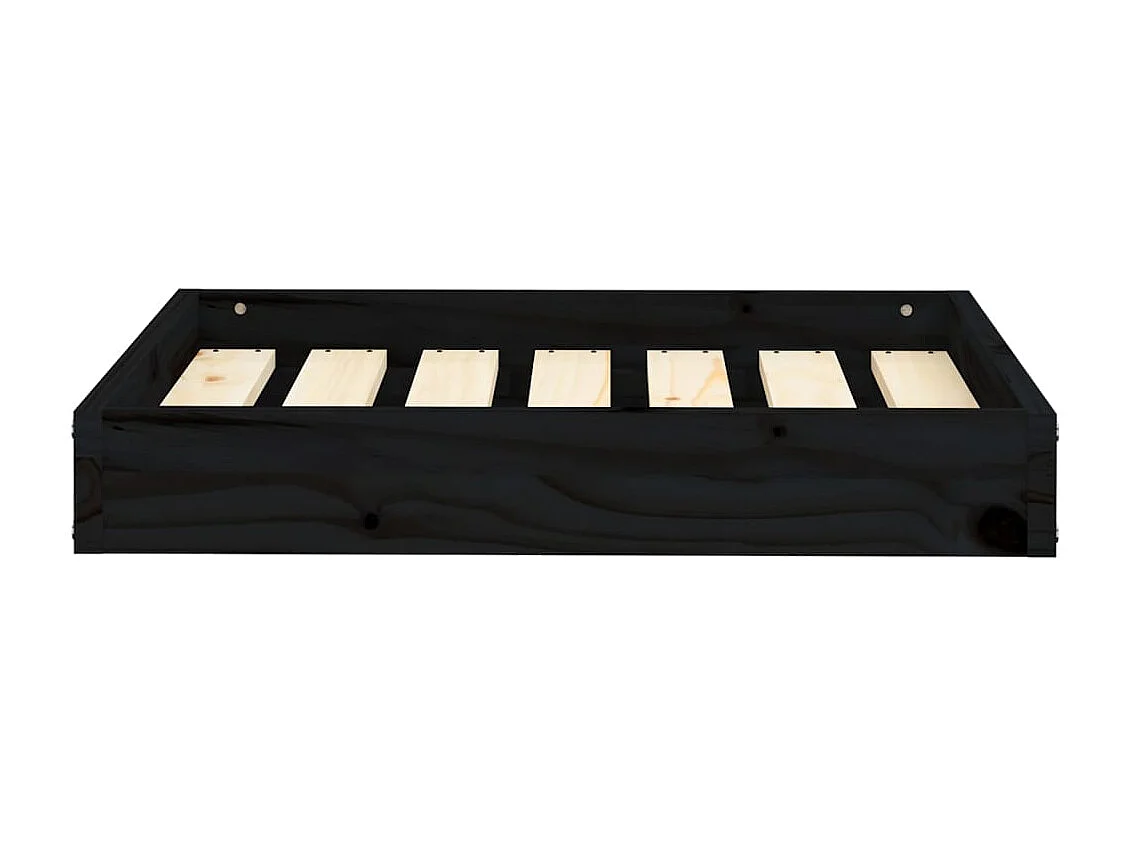 Karlee  Lit pour cen Noir 61,5x49x9 cm Bois de pin solide