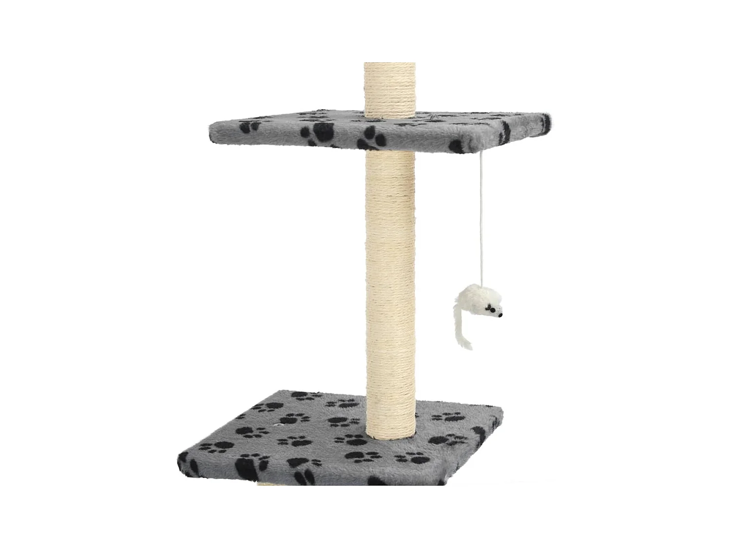 Mora  Arbre à chat avec griffoirs en sisal 260 cm Gris Motif pattes