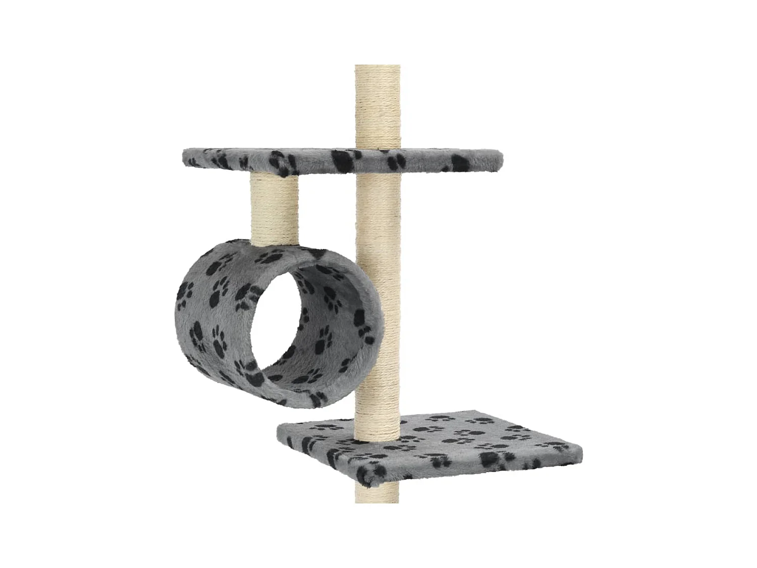 Mora  Arbre à chat avec griffoirs en sisal 260 cm Gris Motif pattes