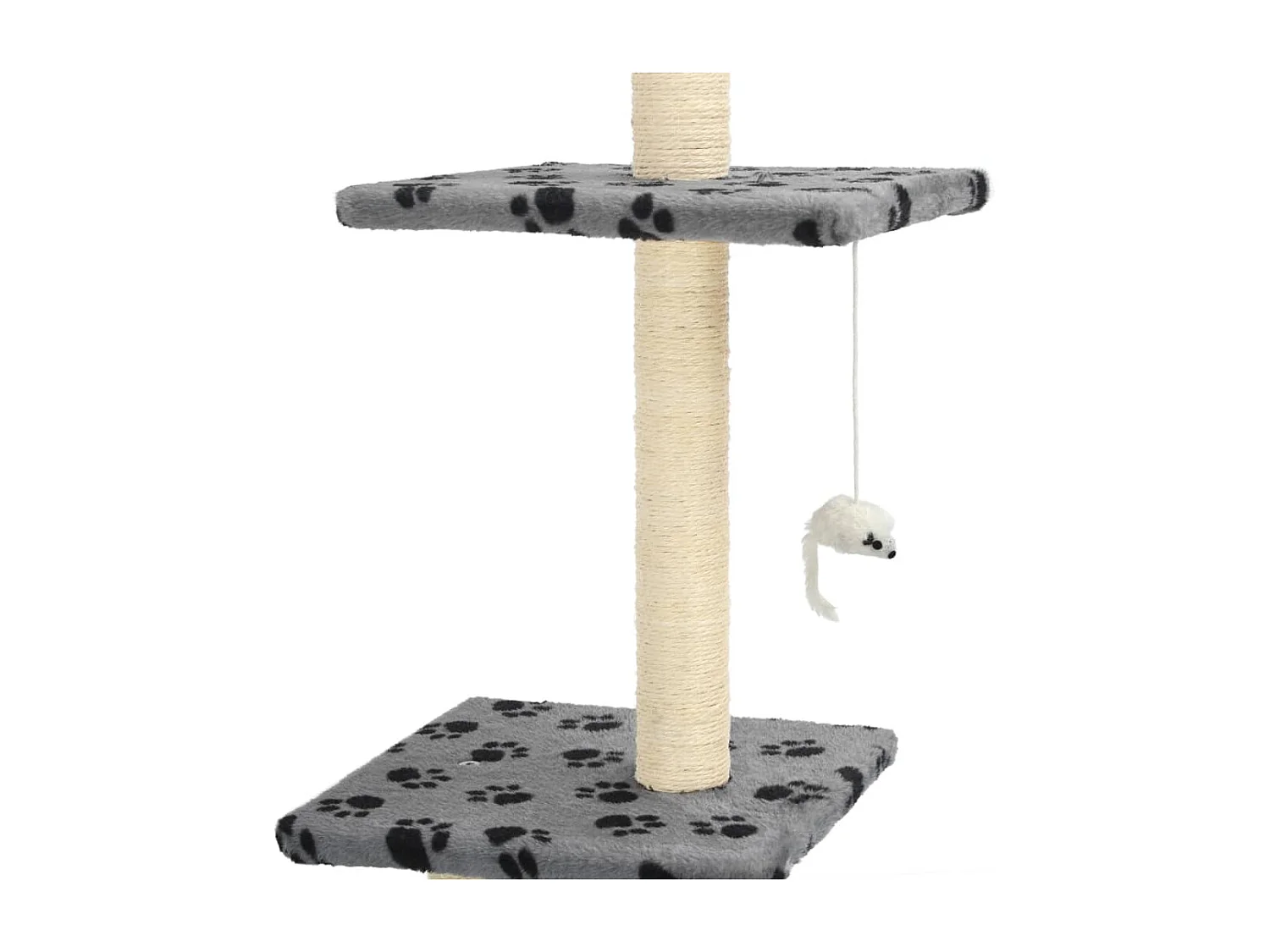 Mora  Arbre à chat avec griffoirs en sisal 260 cm Gris Motif pattes