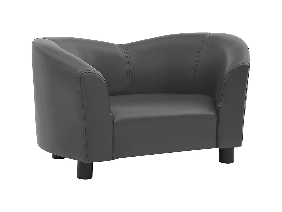 Lyrjar  Canapé pour cen Gris 67x41x39 cm Similicuir