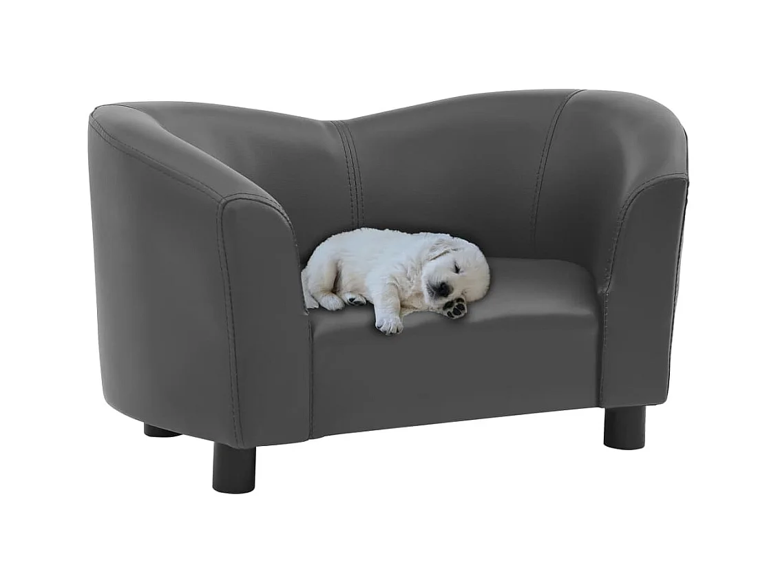 Lyrjar  Canapé pour cen Gris 67x41x39 cm Similicuir