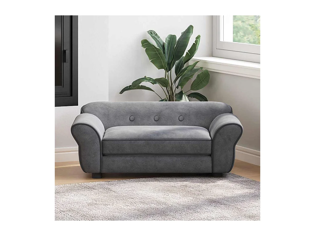 Sarah  Canapé pour cen Gris foncé 72x45x30 cm Peluche