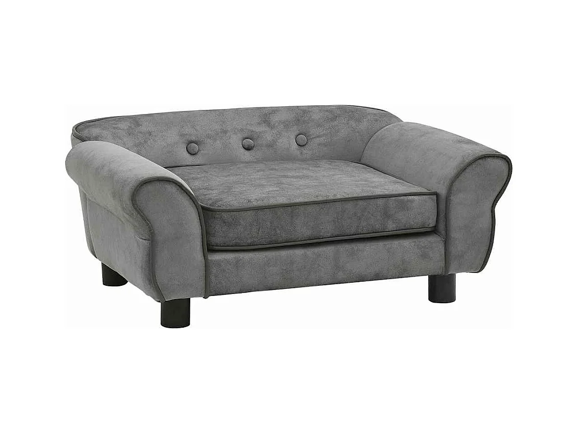 Sarah  Canapé pour cen Gris foncé 72x45x30 cm Peluche