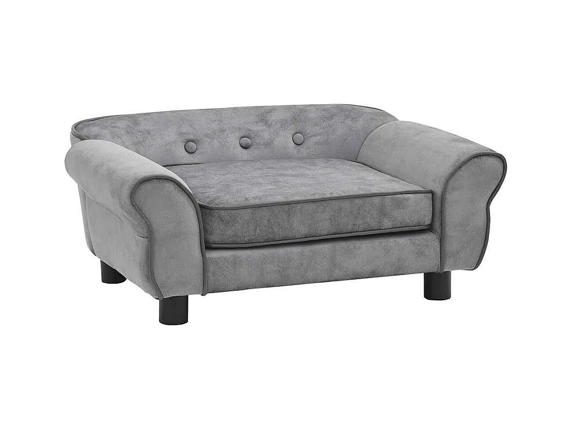 Sarah  Canapé pour cen Gris 72x45x30 cm Peluche