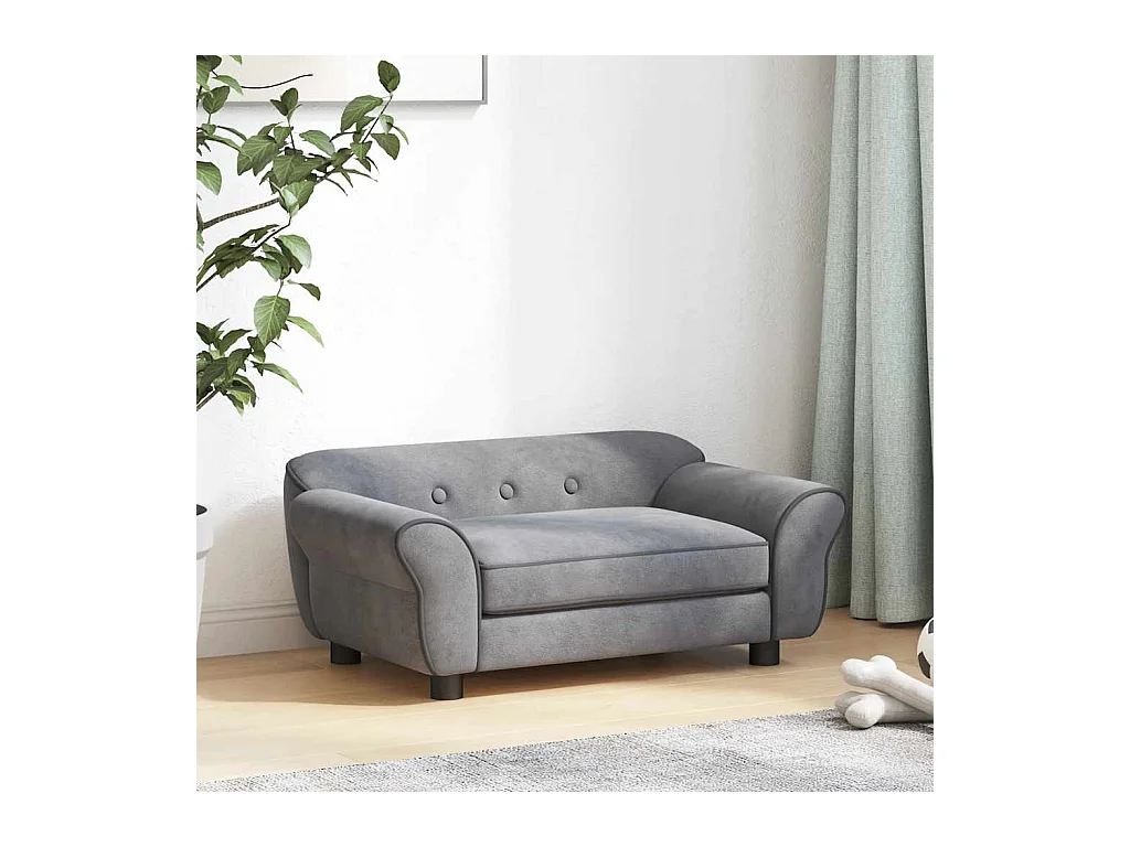 Sarah  Canapé pour cen Gris 72x45x30 cm Peluche