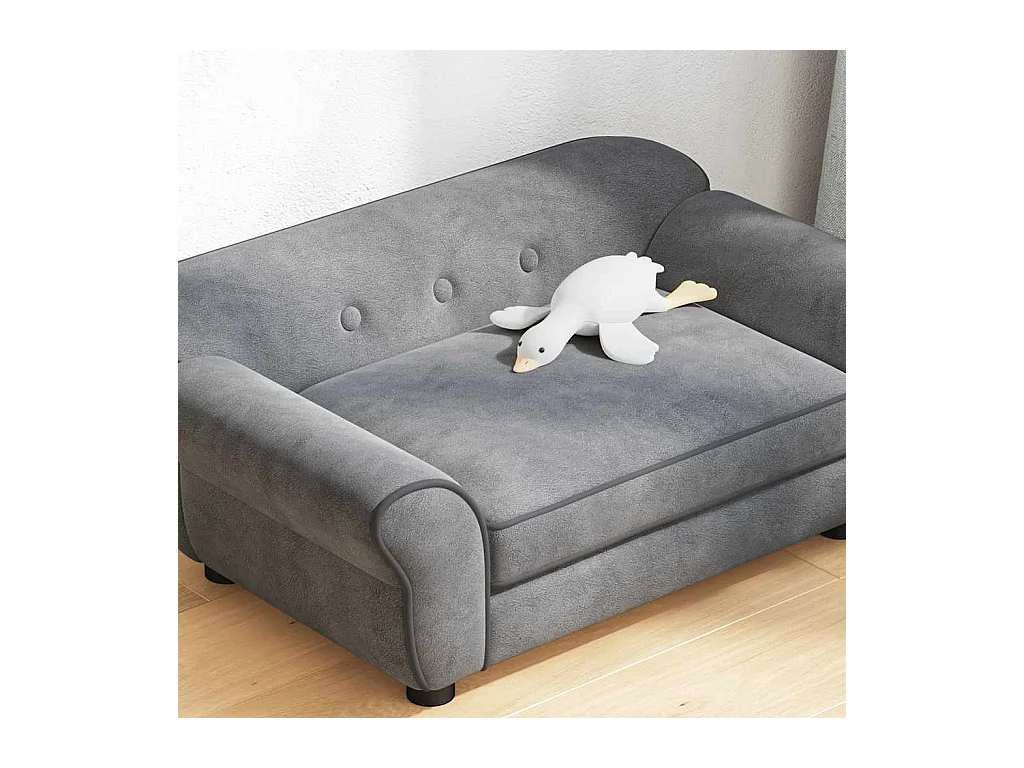 Sarah  Canapé pour cen Gris 72x45x30 cm Peluche