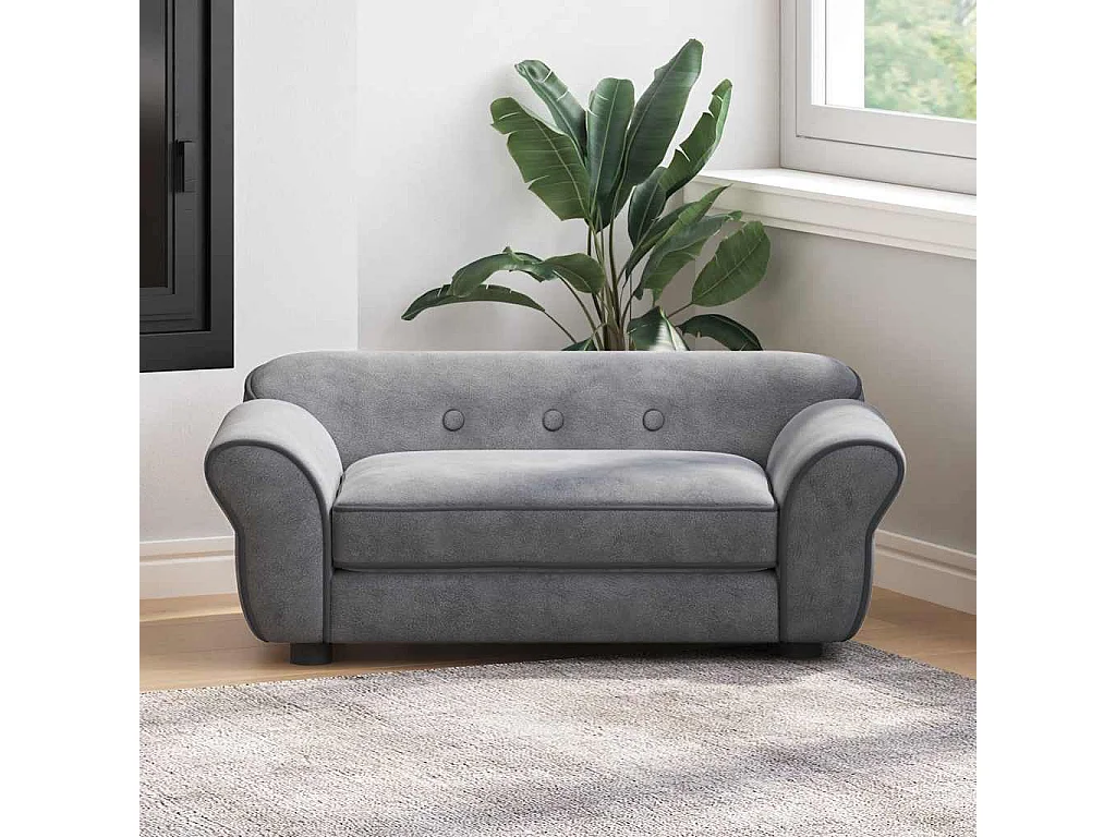 Sarah  Canapé pour cen Gris 72x45x30 cm Peluche