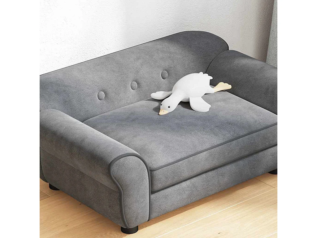 Sarah  Canapé pour cen Gris 72x45x30 cm Peluche