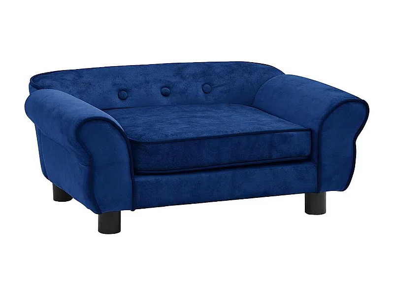 Sarah  Hondenbank 72x45x30 cm pluche blauw