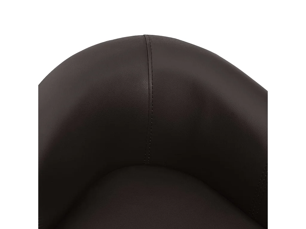 Lyrjar  Canapé pour cen Marron 67x41x39 cm Similicuir