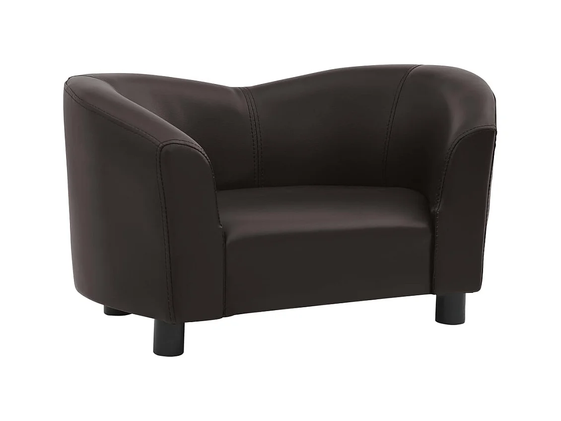 Lyrjar  Canapé pour cen Marron 67x41x39 cm Similicuir