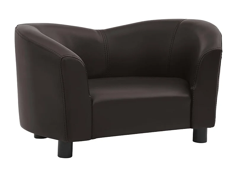 Lyrjar  Canapé pour cen Marron 67x41x39 cm Similicuir