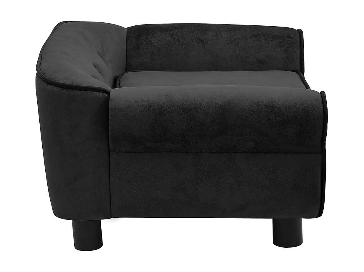 Sarah  Canapé pour cen Noir 72x45x30 cm Peluche