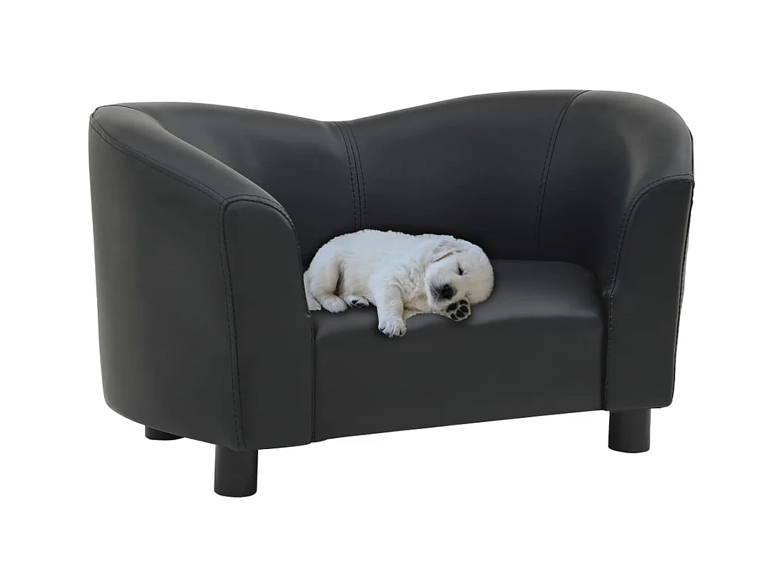 Lyrjar  Canapé pour cen Noir 67x41x39 cm Similicuir