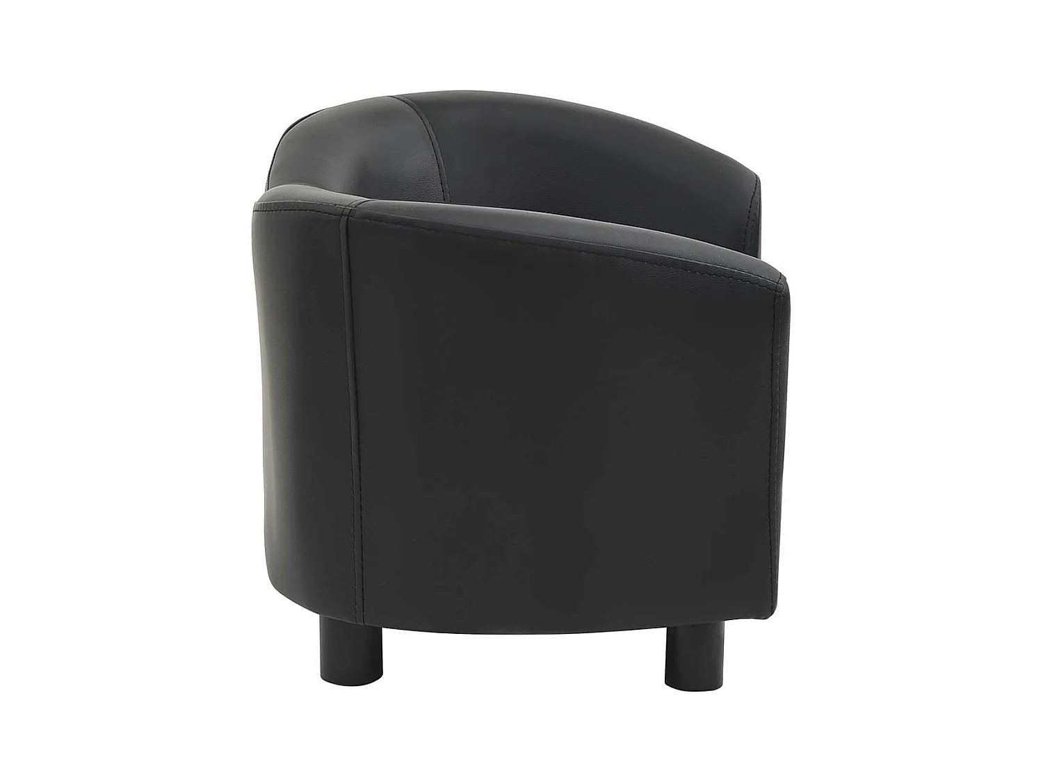 Lyrjar  Canapé pour cen Noir 67x41x39 cm Similicuir