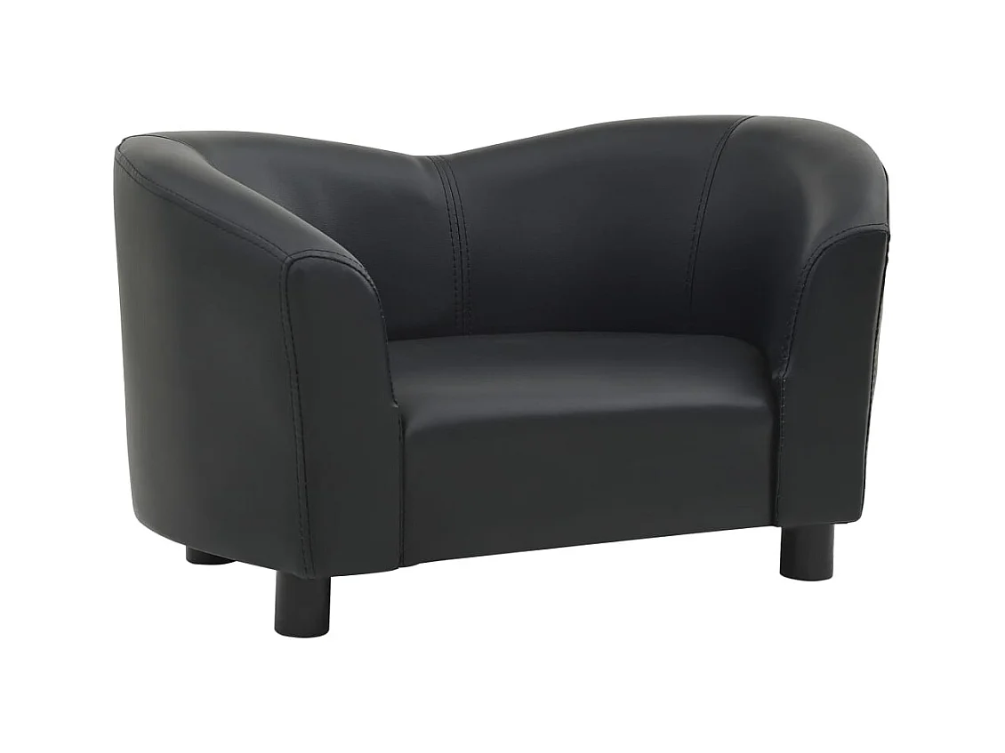 Lyrjar  Canapé pour cen Noir 67x41x39 cm Similicuir