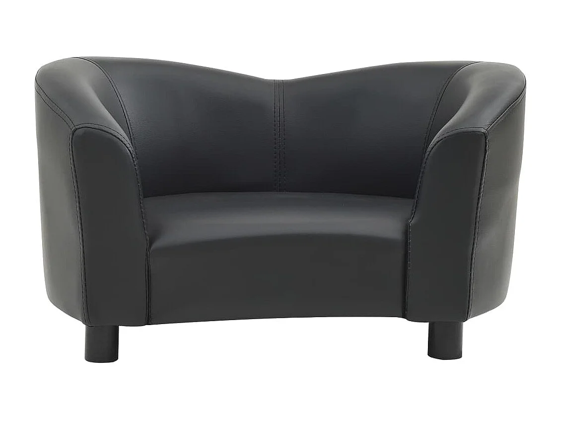 Lyrjar  Canapé pour cen Noir 67x41x39 cm Similicuir