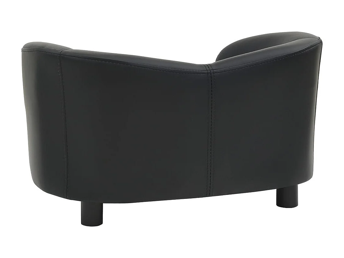 Lyrjar  Canapé pour cen Noir 67x41x39 cm Similicuir