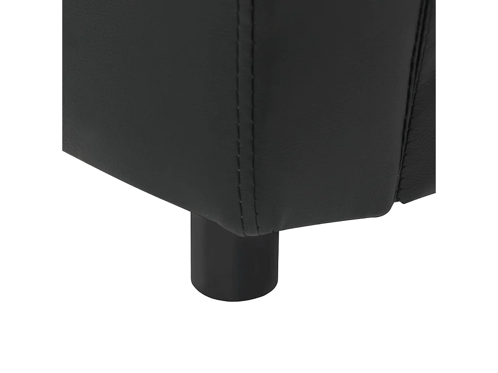 Lyrjar  Canapé pour cen Noir 67x41x39 cm Similicuir