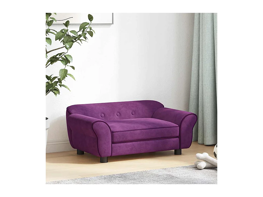 Sarah  Canapé pour cen Bordeaux 72x45x30 cm Peluche