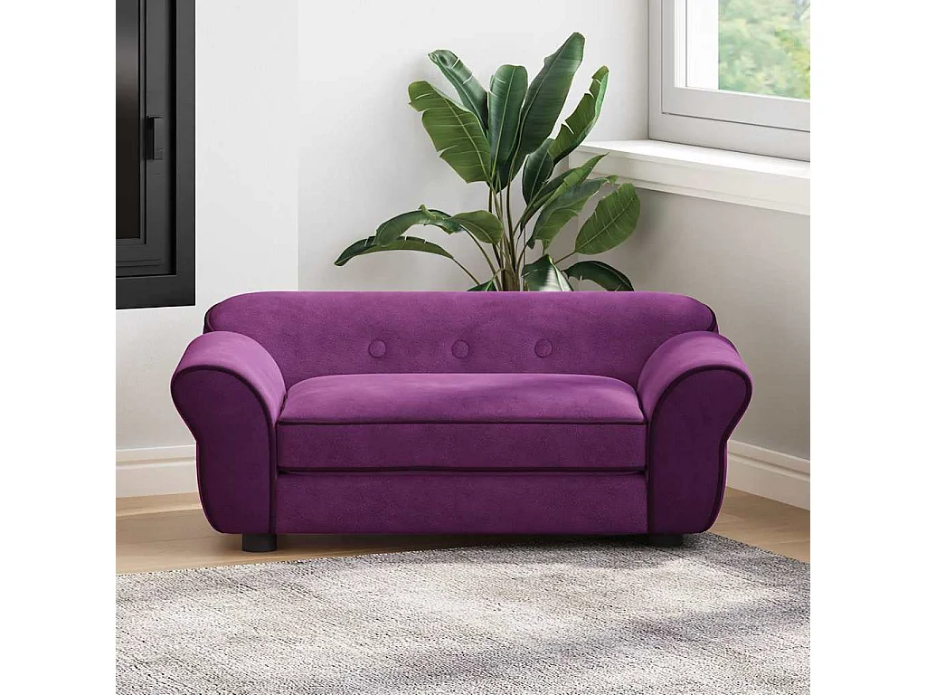 Sarah  Canapé pour cen Bordeaux 72x45x30 cm Peluche