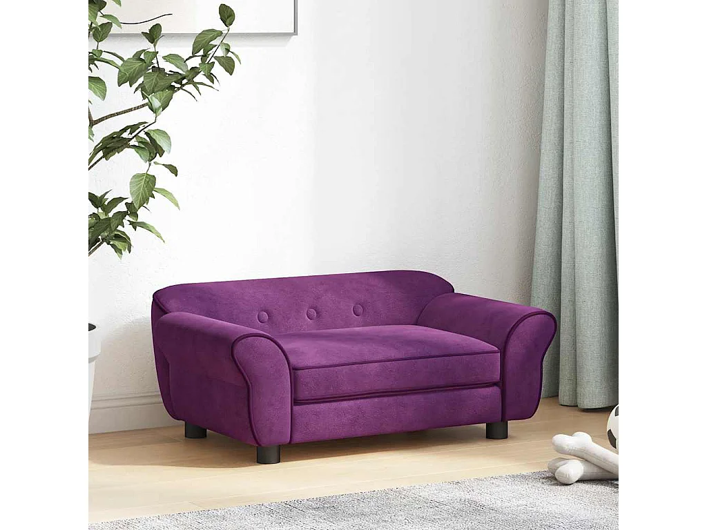 Sarah  Canapé pour cen Bordeaux 72x45x30 cm Peluche