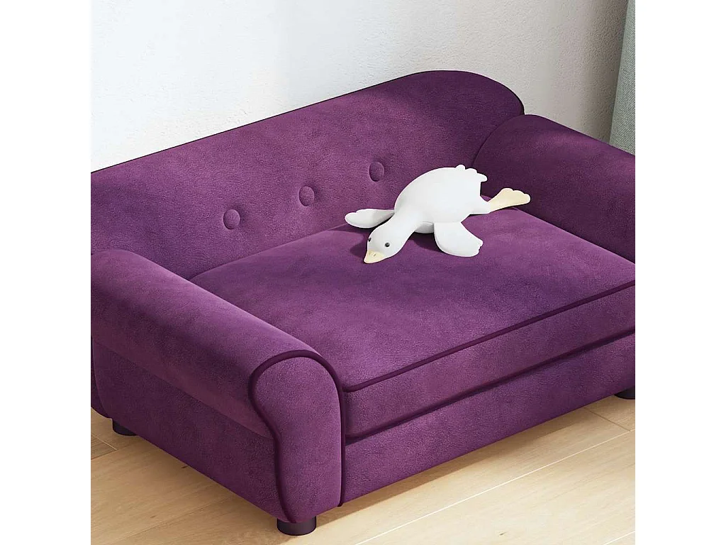 Sarah  Canapé pour cen Bordeaux 72x45x30 cm Peluche