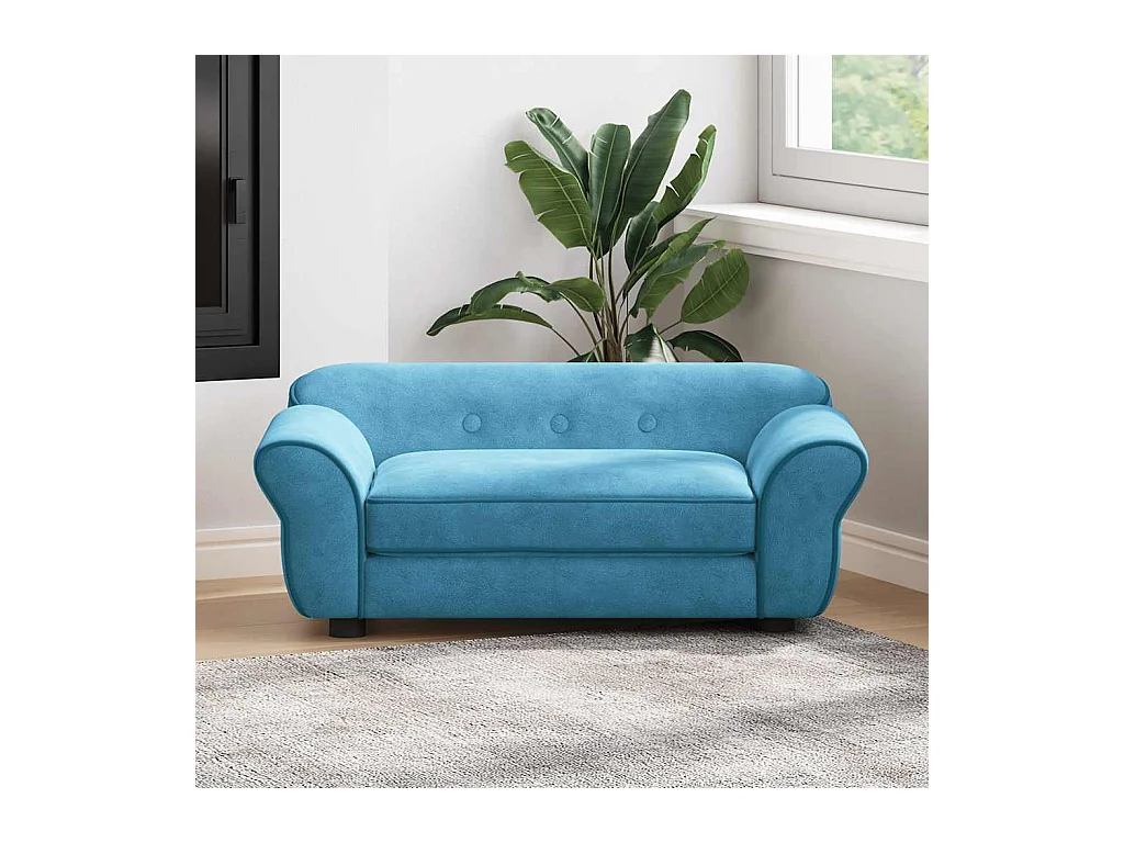 Sarah  Canapé pour cen Turquoise 72x45x30 cm Peluche