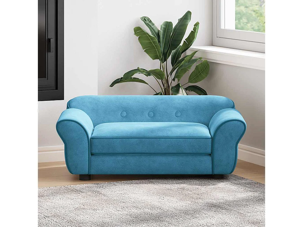 Sarah  Canapé pour cen Turquoise 72x45x30 cm Peluche